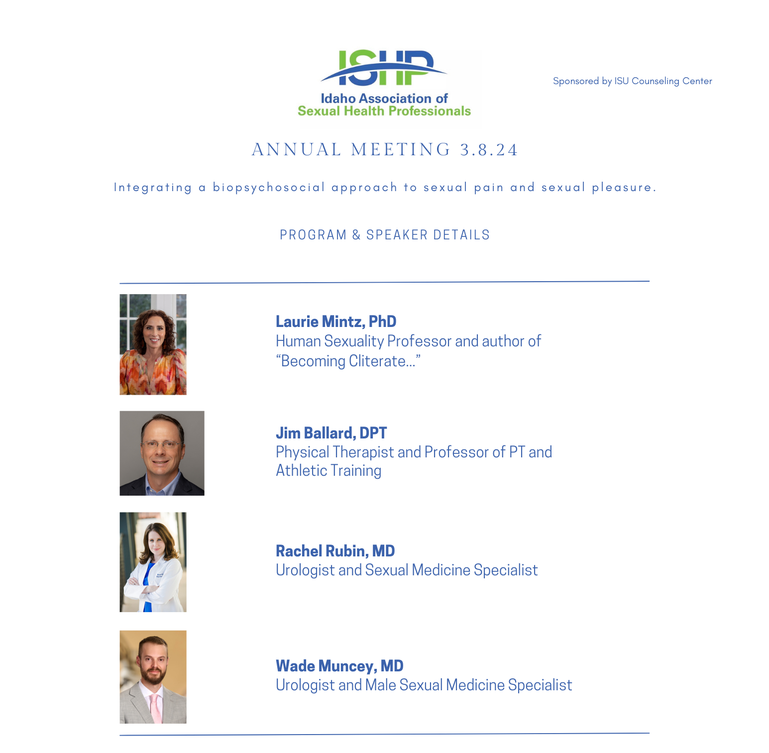 ISHP Annual Meeting 2024 Idaho Association of Sexual Health